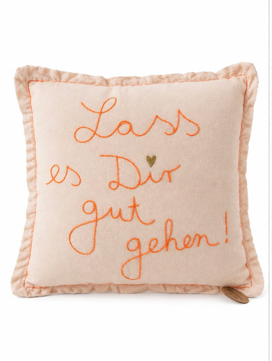 Mini-Kissen „Lass es Dir gut gehen!“ von Good old friends