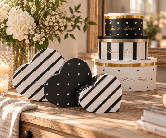 Riviera Maison Geschenkboxen Herz – 3er Set