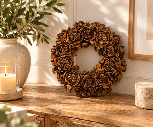 Riviera Maison Blumenkranz – Dekokranz Braun Ø 33 cm