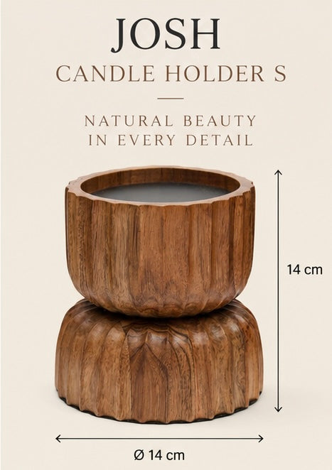 Rivièra Maison Josh Candle Holder S – Kerzenhalter aus Akazienholz