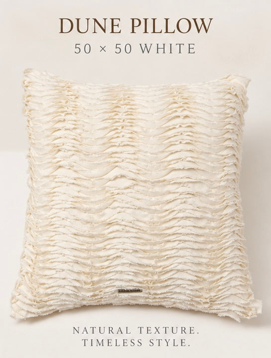 Rivièra Maison Dune Pillow 50 × 50 cm – White