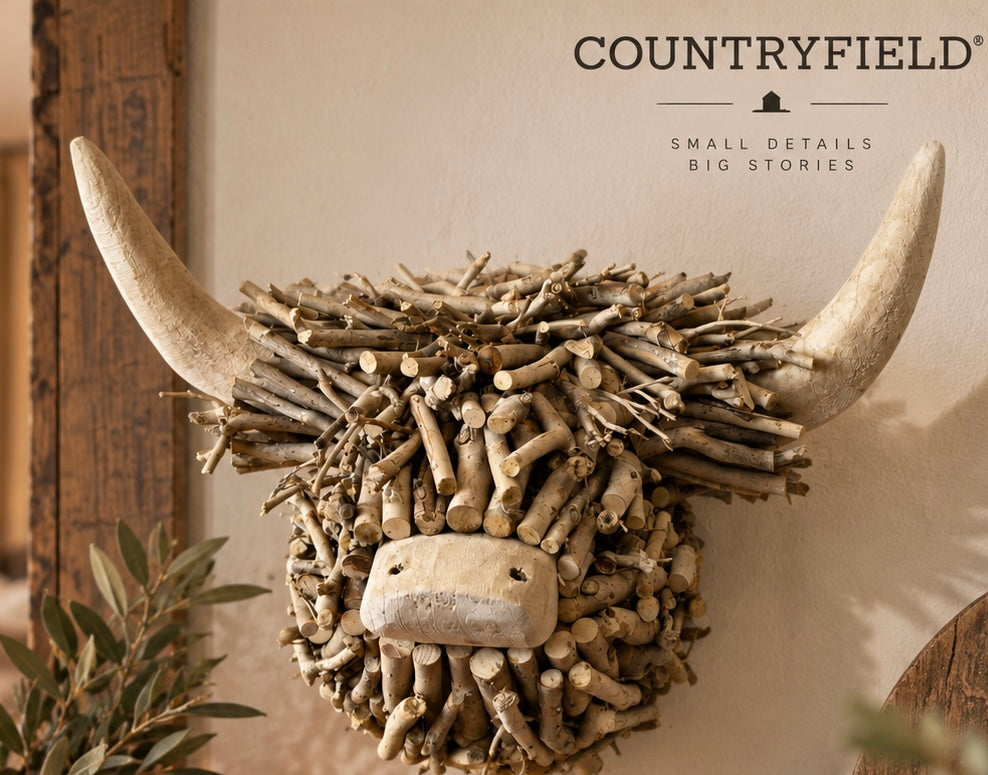 Countryfield Wanddeko Stierkopf aus Holz
