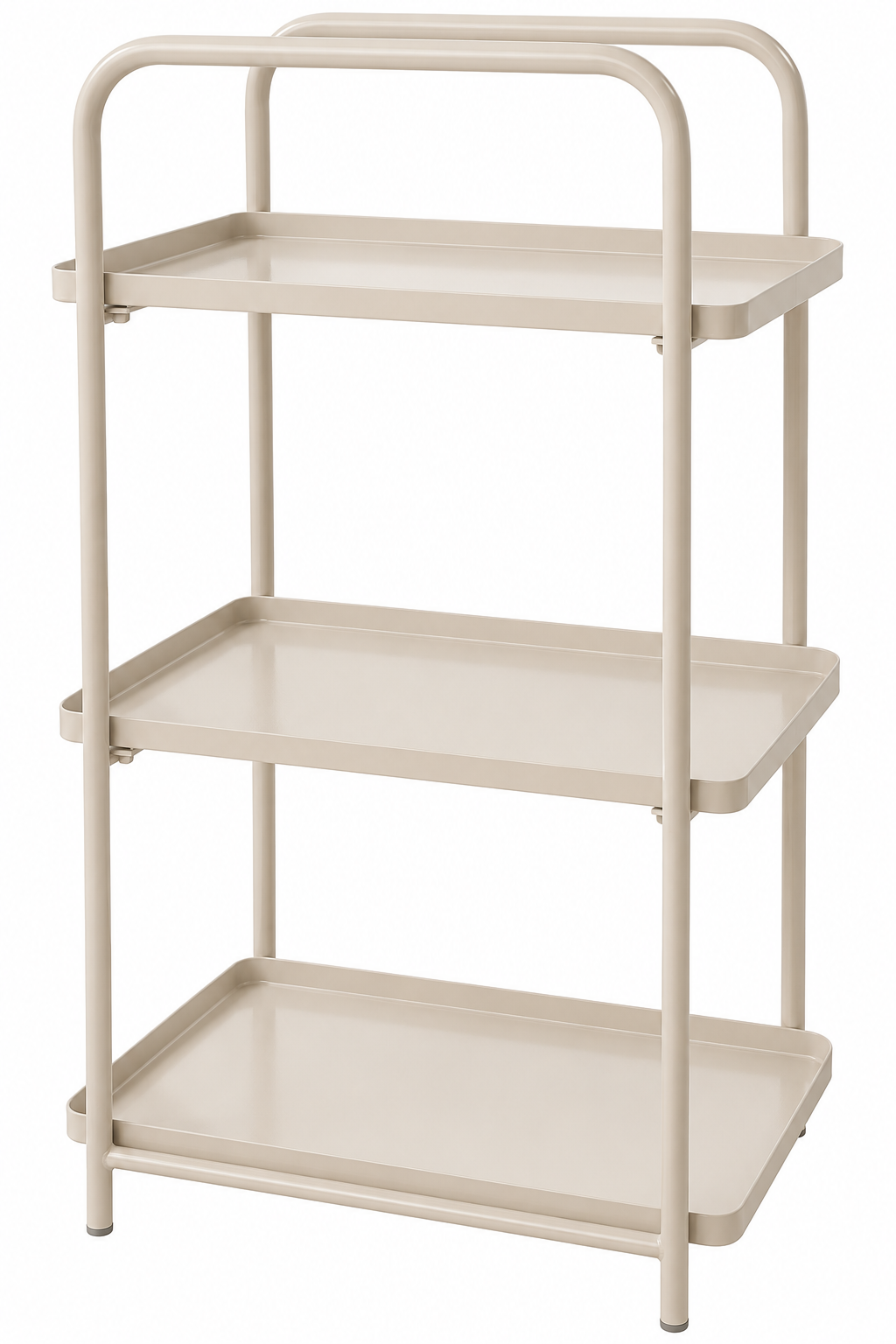 Boltze Home Standregal mit 3 Ablagen – Beige/Creme