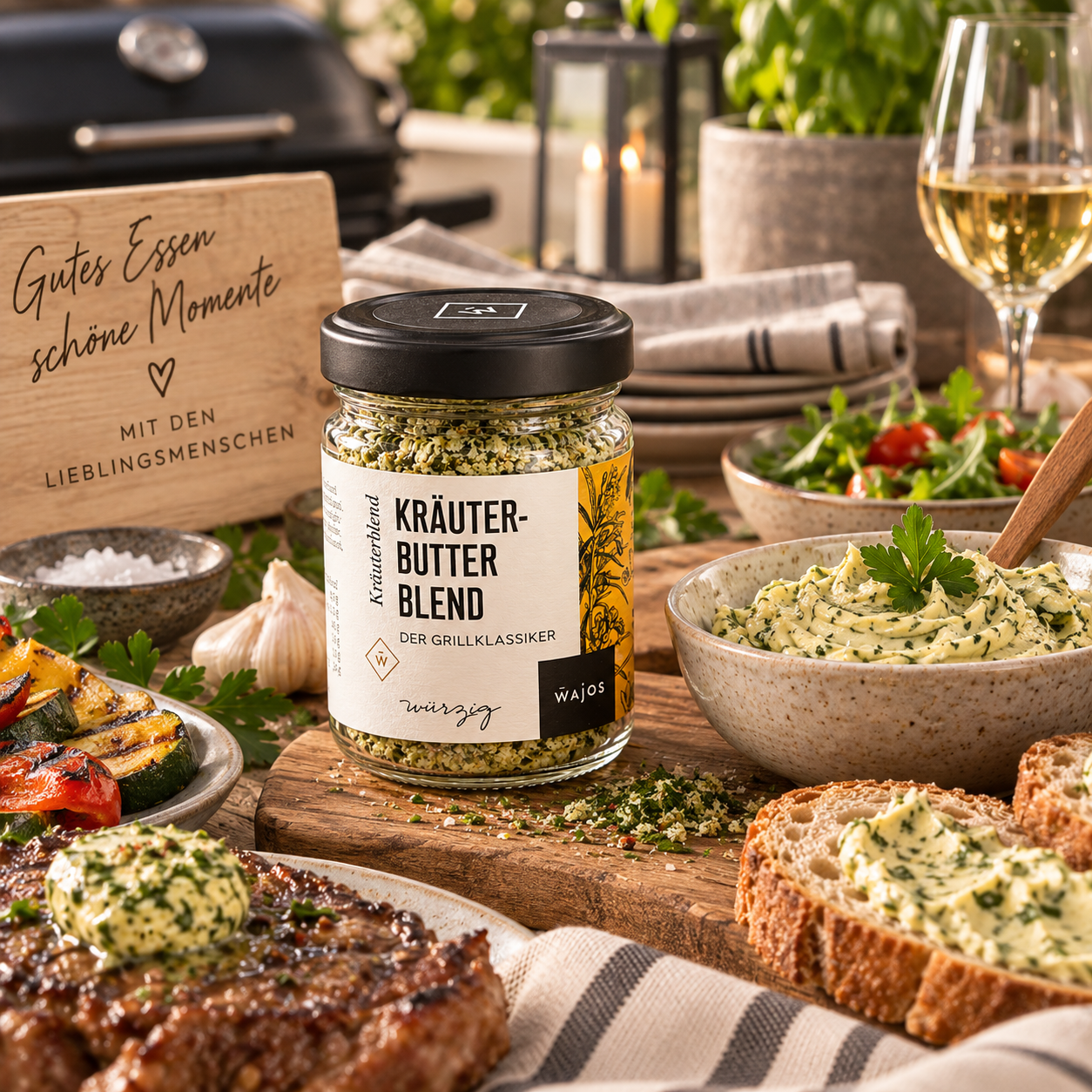 Wajos Kräuterbutter Blend – Würzmischung für Kräuterbutter & Grillgerichte
