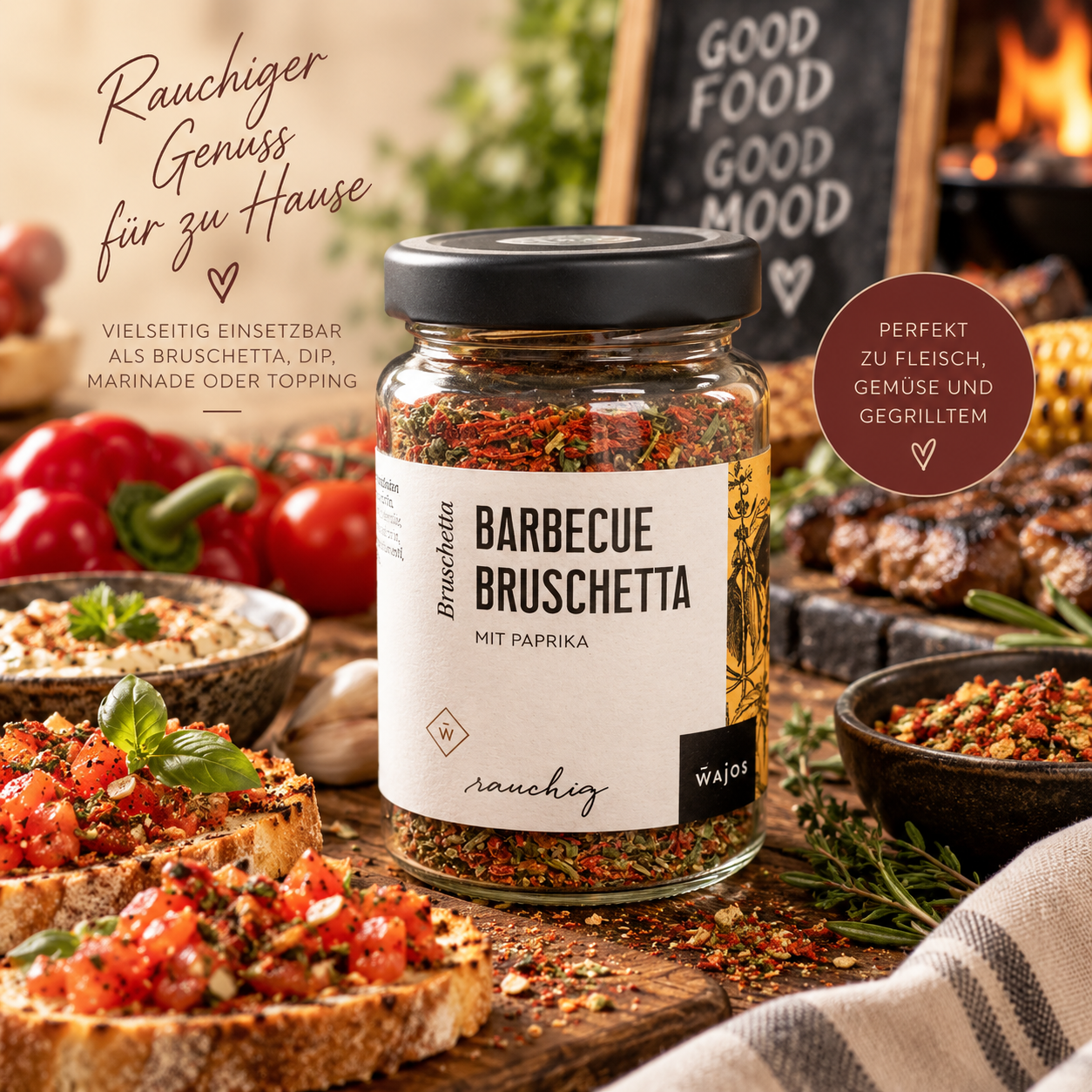 Wajos Barbecue Bruschetta mit Paprika – rauchig & würzig