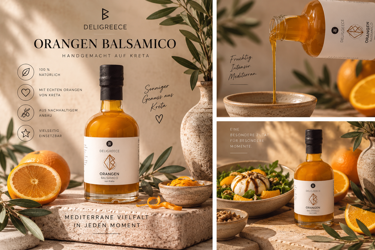 Deligreece Orangen Balsamico – handgemacht auf Kreta