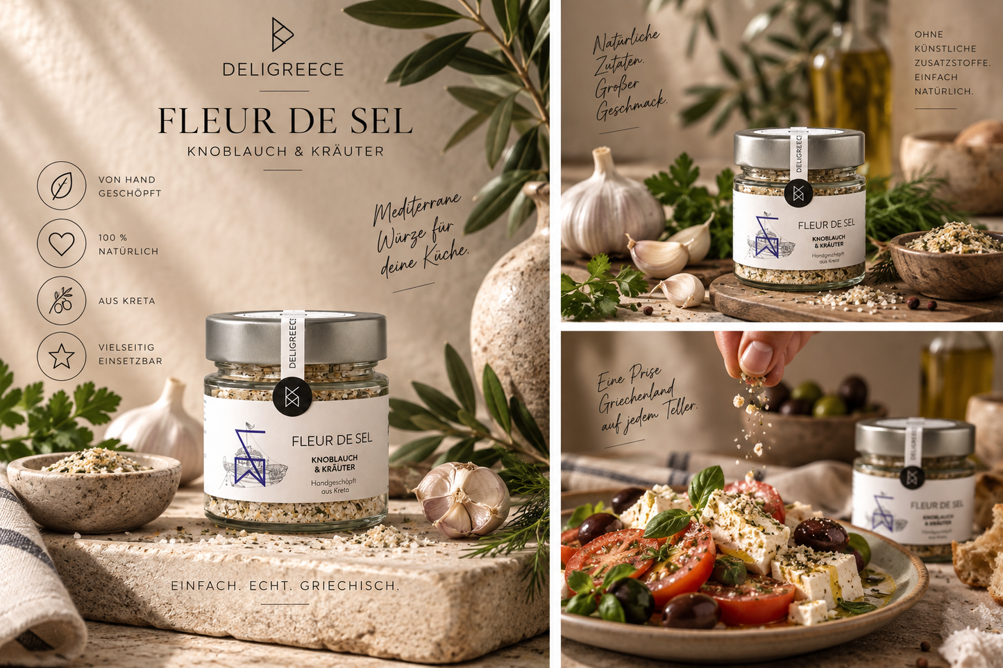 Fleur de Sel – Knoblauch & Kräuter | 160 g