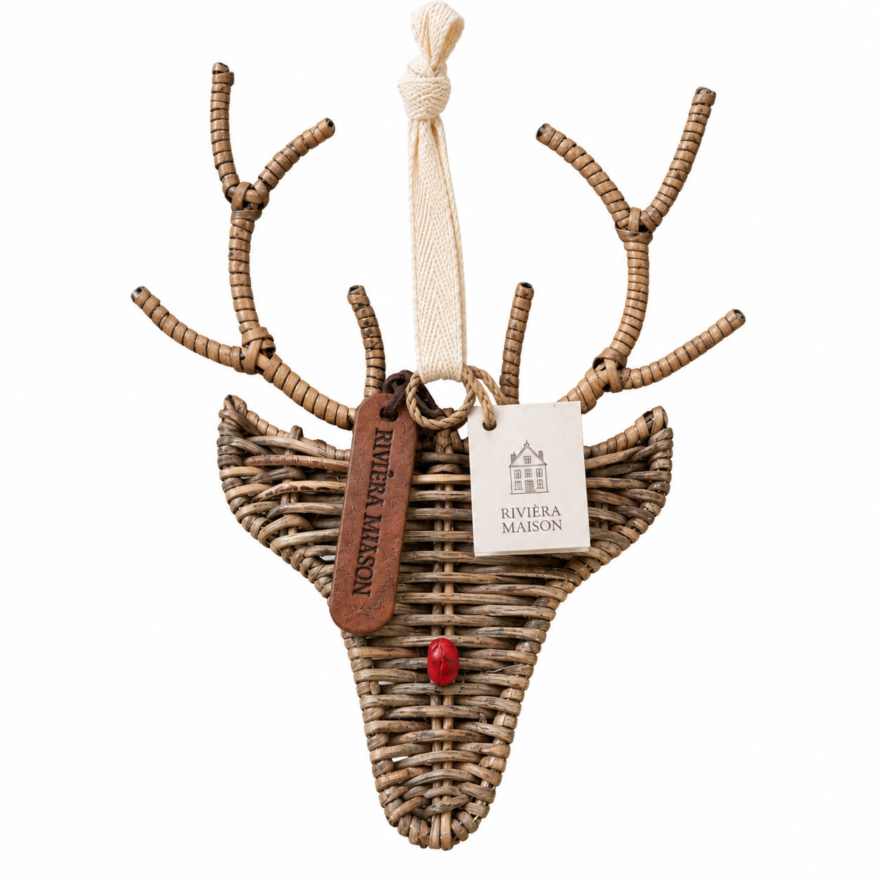 Rivièra Maison Weihnachtsornament Rentier aus Rattan