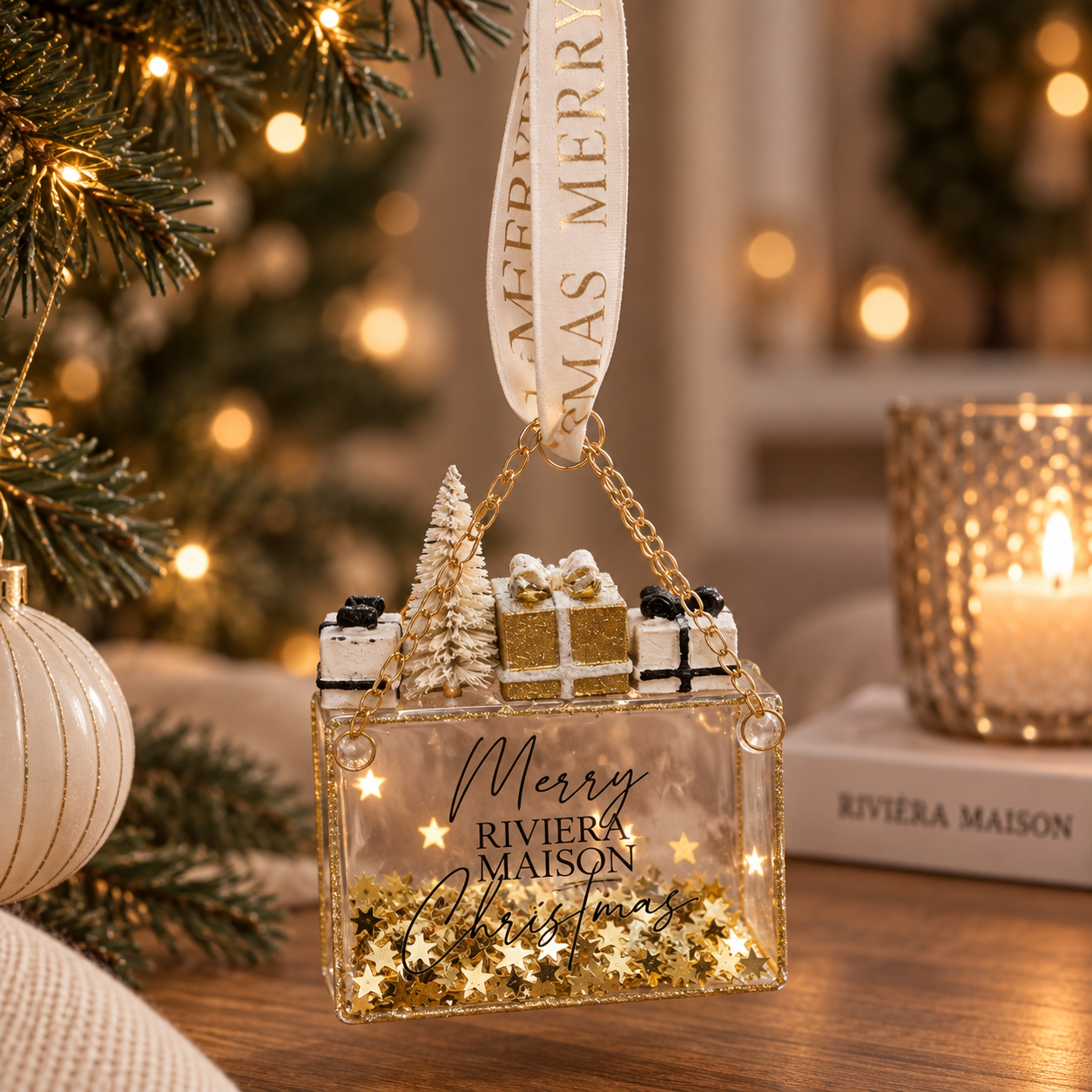 Riviera Maison Weihnachtsornament Merry Christmas – Gold