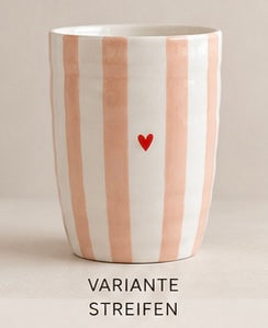 Keramikbecher mit Herz – verschiedene Designs von Zusss