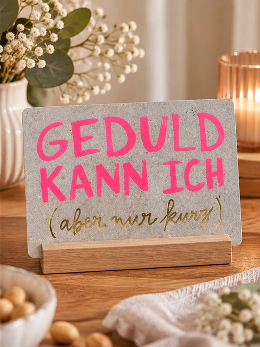 Good old friends Sprachkarte „Geduld kann ich“