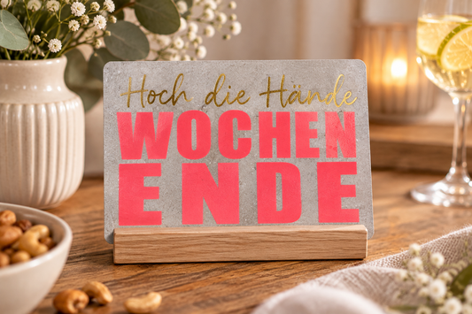 Good old Friends Sprachkarte „Hoch die Hände – Wochenende“