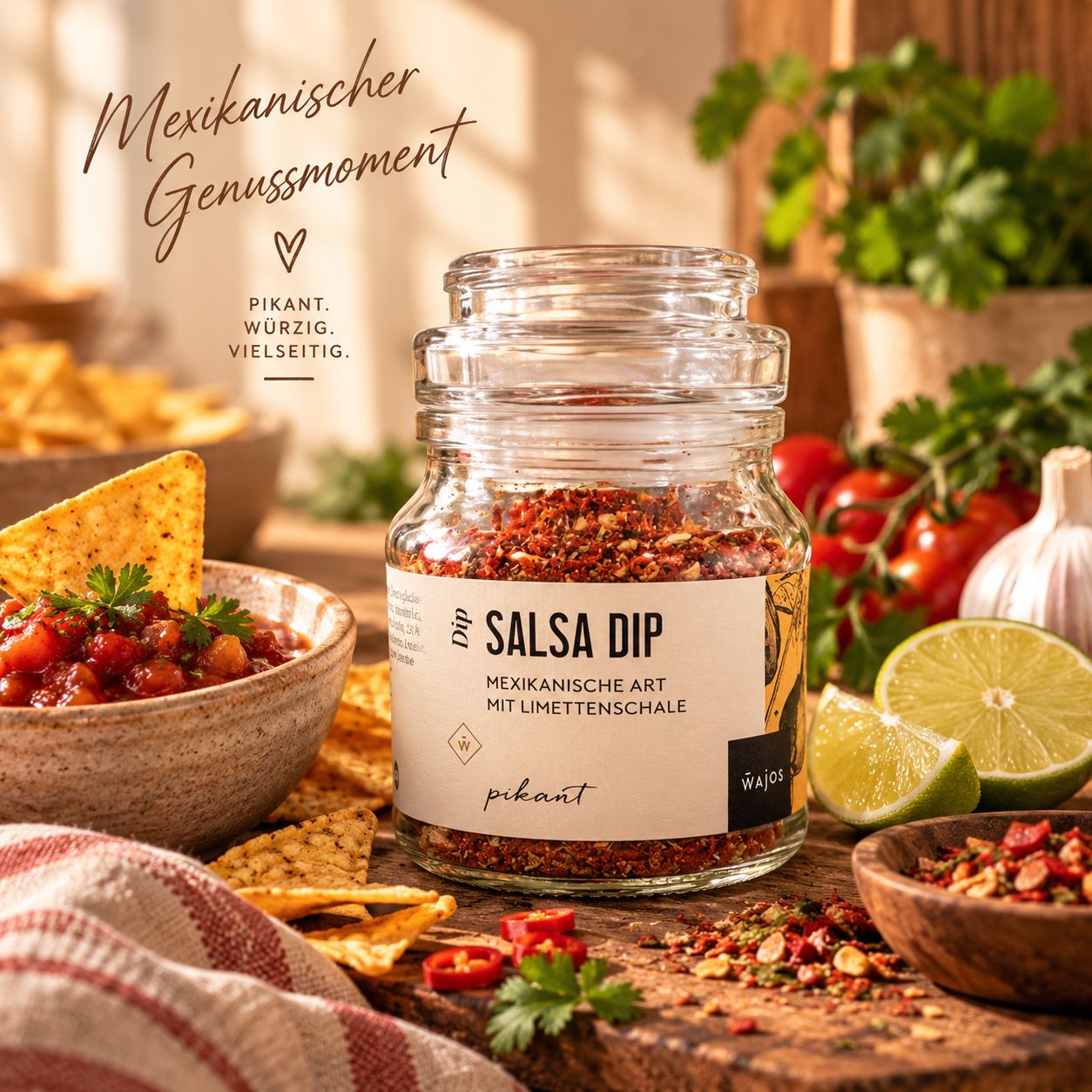 Wajos Salsa Dip mexikanische Art mit Limettenschale
