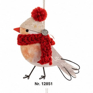 Good Old Friends Wintervögel mit Mütze & Schal – Weihnachtsanhänger in 4 Varianten