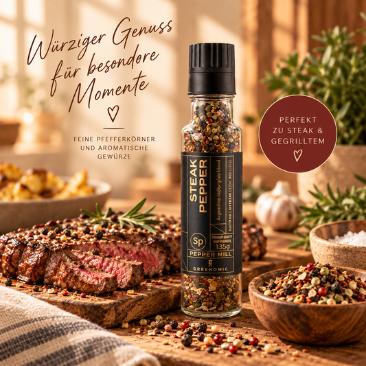 Greenomic Steak Pepper – Pfeffermühle 135 g