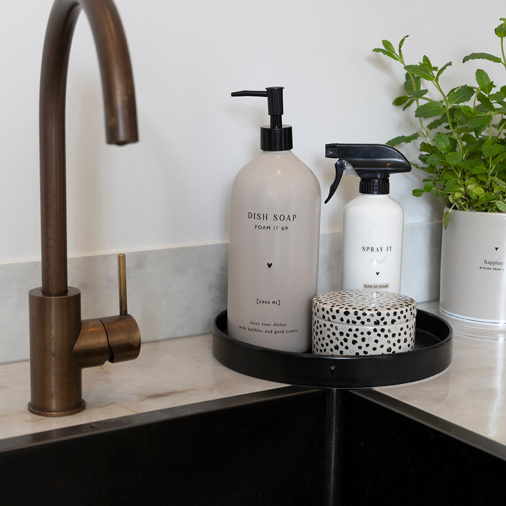 Bastion Collections Seifenspender für die Küche oder im Bad beige Dish Soap