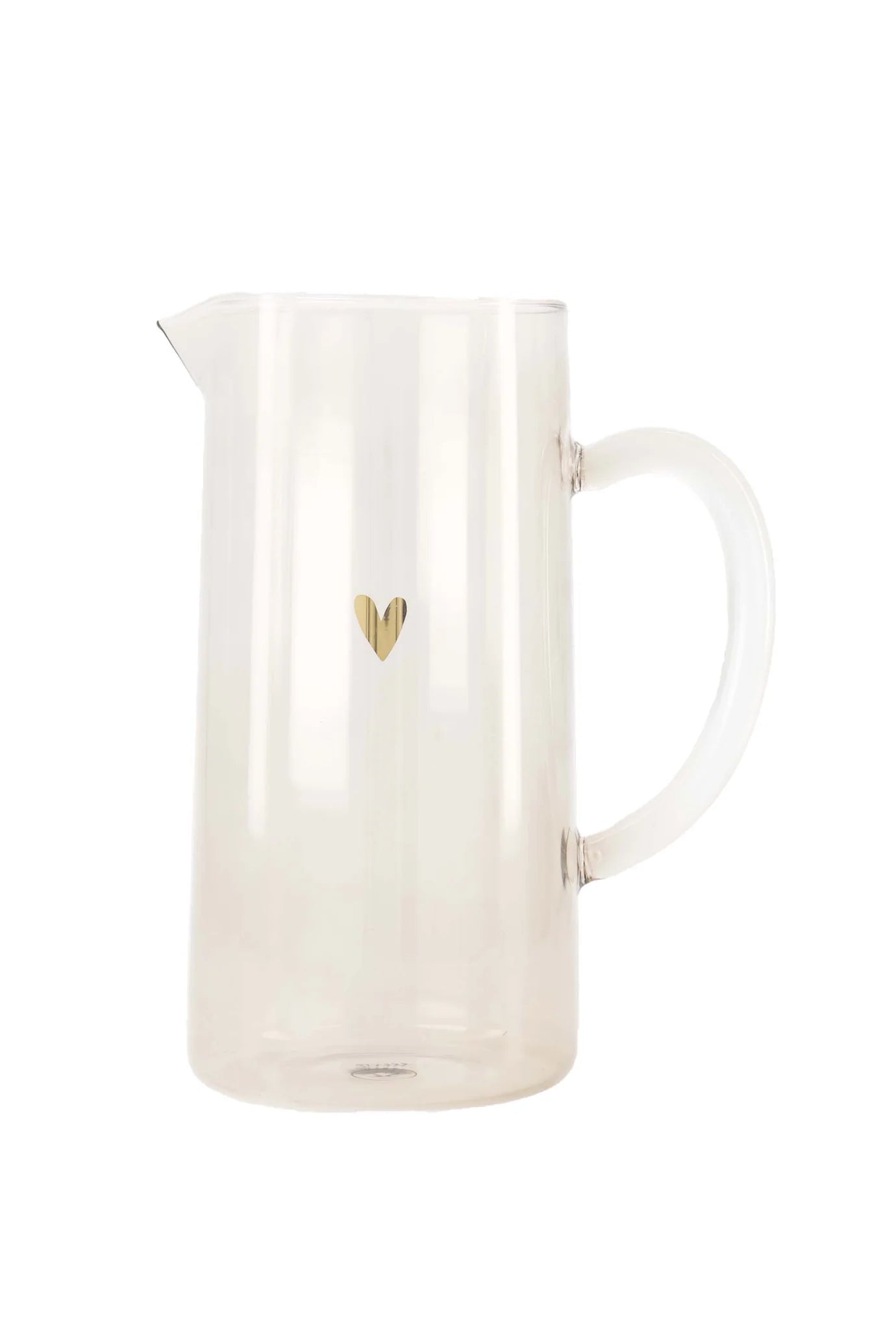 ZUSSS Glaskanne mit goldenem Herz
