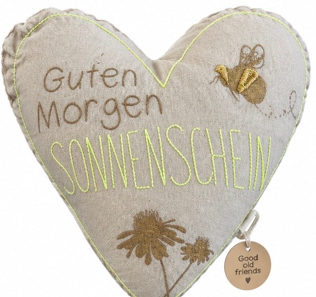 Herzkissen mit Spruch von Good old friends