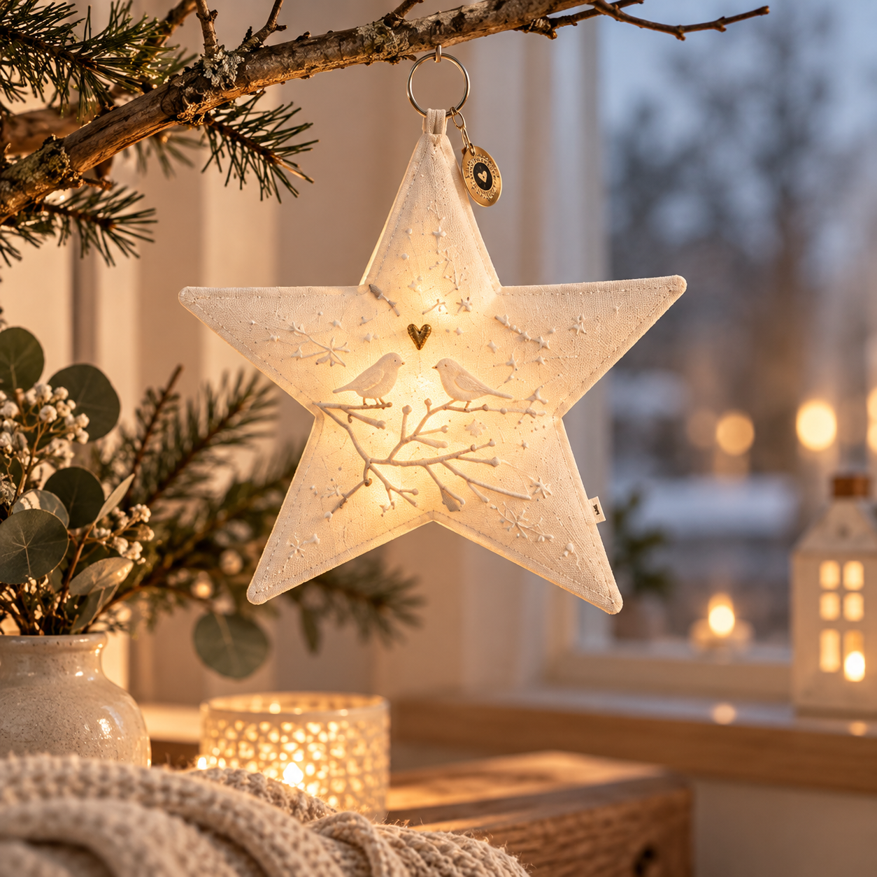 Good old Friends Lichtstern aus Stoff – 27 cm | verschiedene Designs