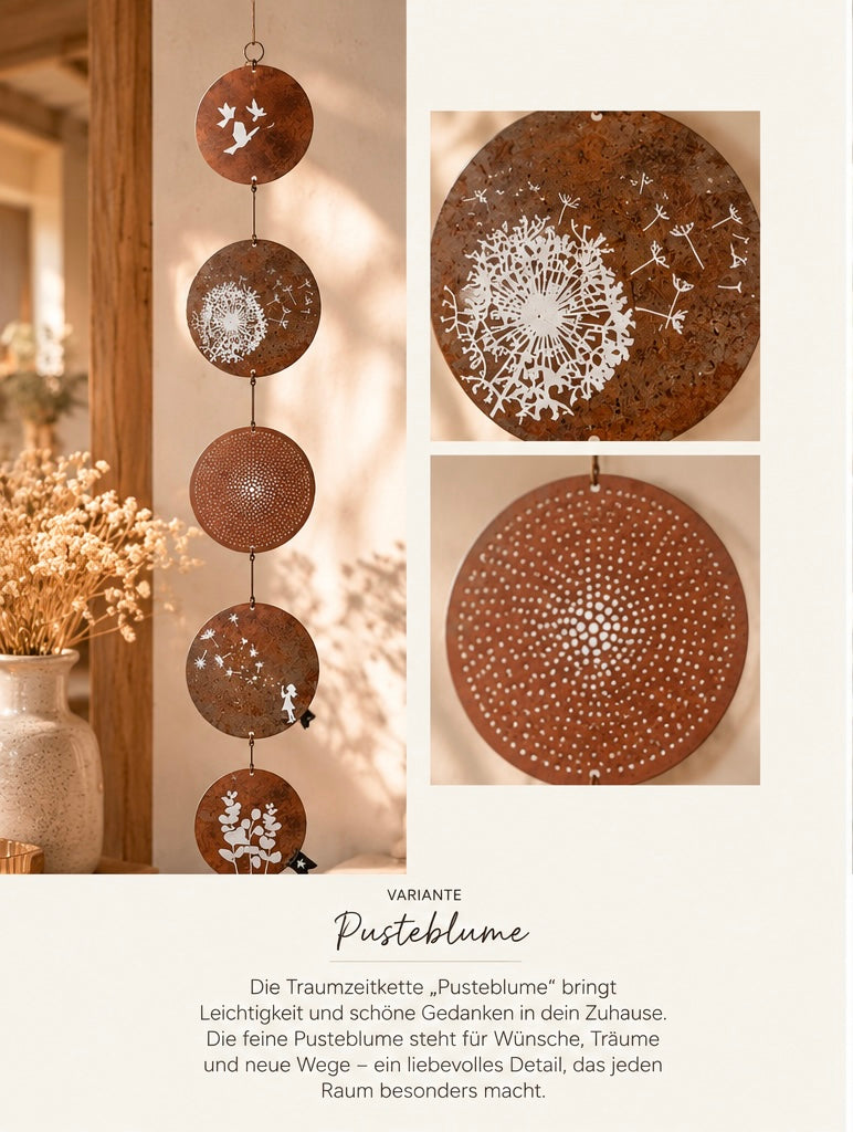 Good old friends Traumzeitkette – Pusteblume & Schütze dieses Haus