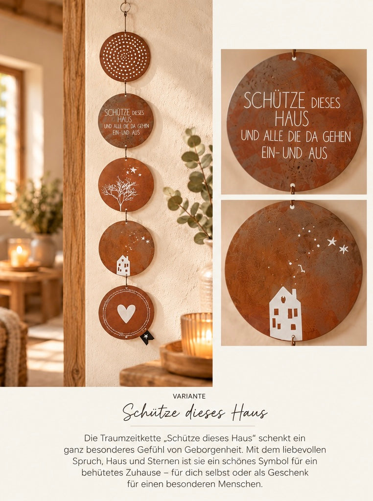 Good old friends Traumzeitkette – Pusteblume & Schütze dieses Haus