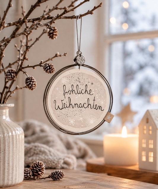 Good old friends – Winterzauber Ornament | Weihnachtsanhänger aus Draht & Papier