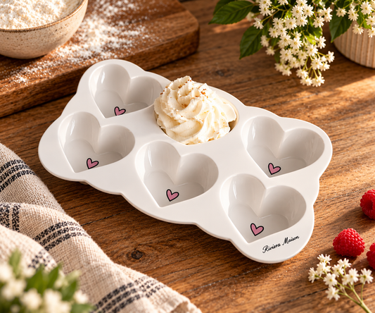 Riviera Maison Baked with Love Herz-Backform aus Porzellan
