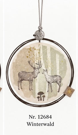 Good old friends – Winterzauber Ornament | Weihnachtsanhänger aus Draht & Papier