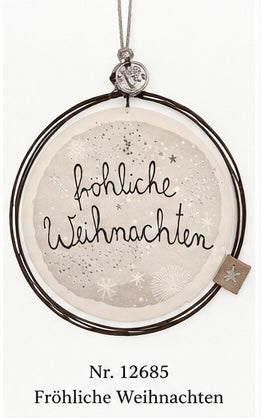 Good old friends – Winterzauber Ornament | Weihnachtsanhänger aus Draht & Papier