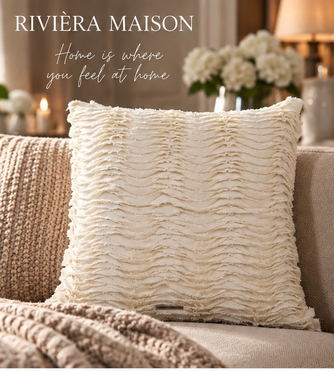 Rivièra Maison Dune Pillow 50 × 50 cm – White
