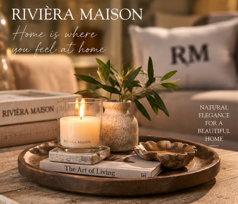 Rivièra Maison Banu Tray Dia 30 – Mangoholz Tablett