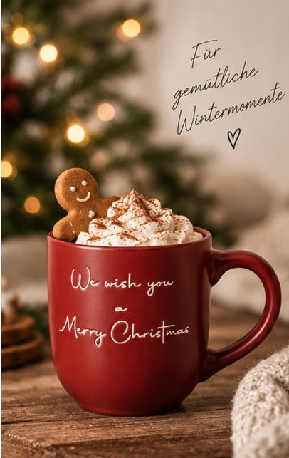 BOLZE home Weihnachtstasse „We wish you a Merry Christmas“