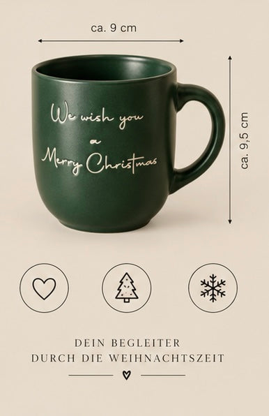 BOLZE home Weihnachtstasse „We wish you a Merry Christmas“