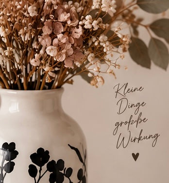 BOLTZE Home Vase Botanical – Creme/Schwarz