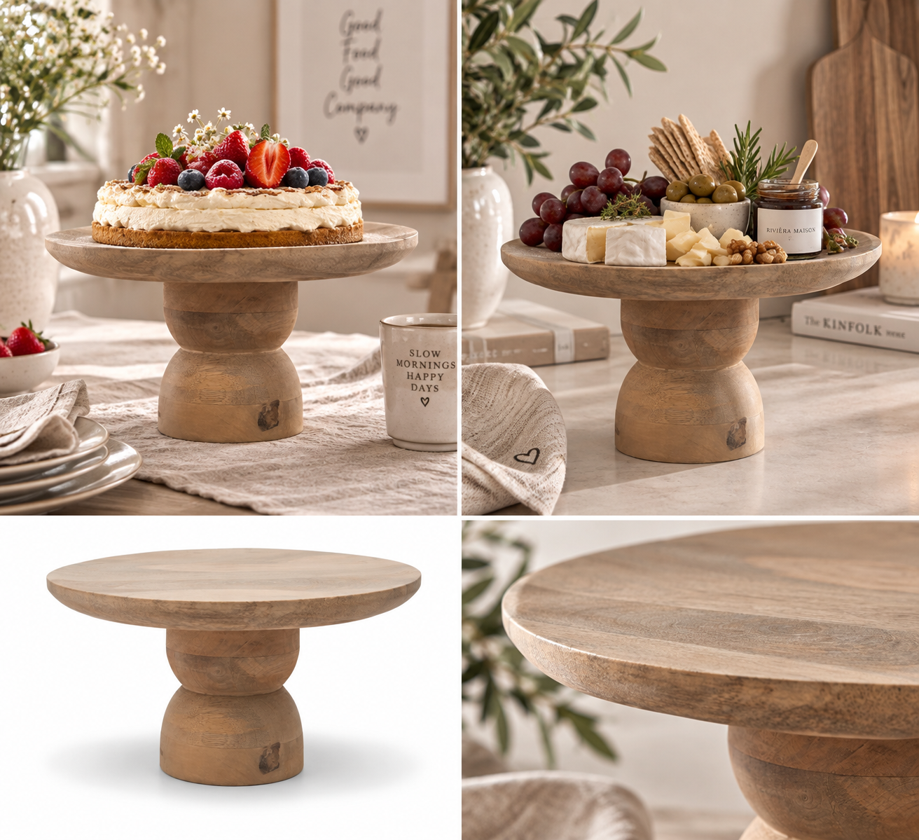 Rivièra Maison Eliot Cake Stand – Mangoholz