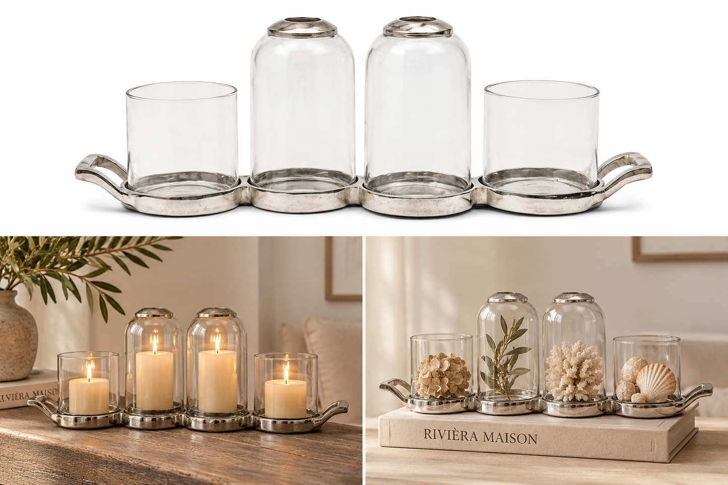 Rivièra Maison Cascais Multi Windlicht – Silber