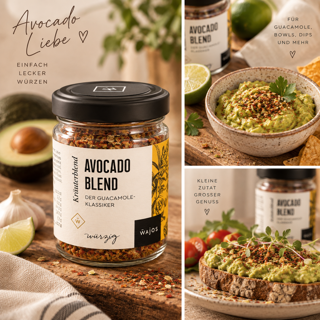 Wajos Avocado Blend – Würzmischung für Guacamole & Avocado