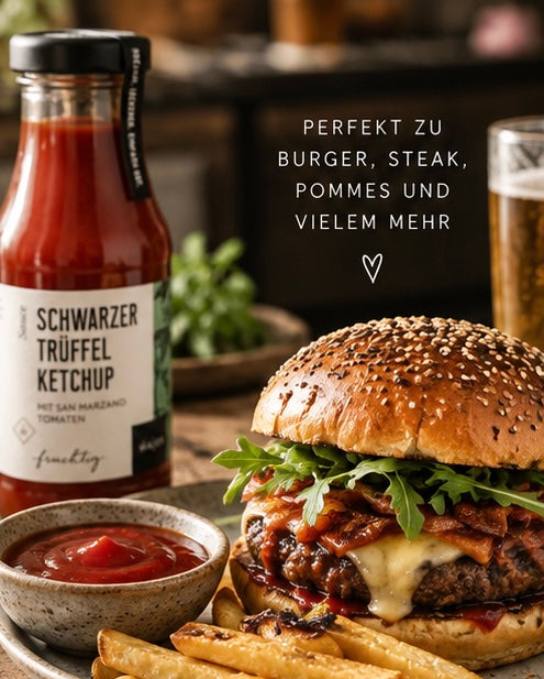 Wajos Schwarzer Trüffel Ketchup – mit San Marzano Tomaten