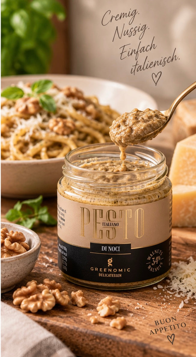 Greenomic Pesto Italiano di Noci – Walnusspesto 130 g