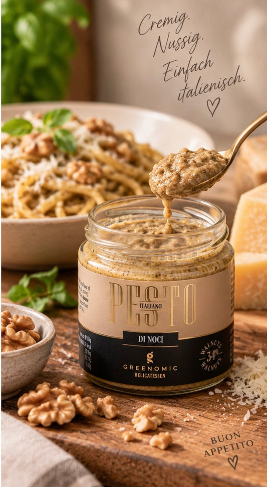 Greenomic Pesto Italiano di Noci – Walnusspesto 130 g