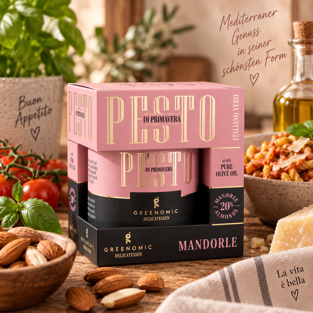 Greenomic Pesto di Primavera – Mandorle 20 % | 130 g