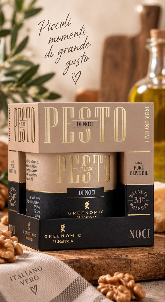 Greenomic Pesto Italiano di Noci – Walnusspesto 130 g