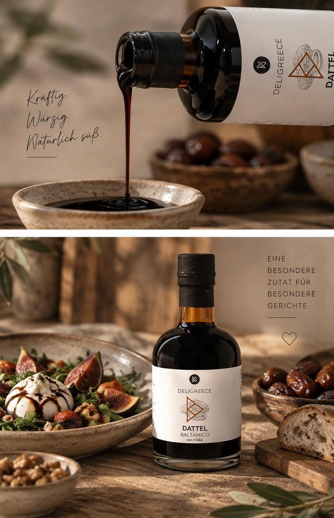 Deligreece Dattel Balsamico – handgemacht auf Kreta