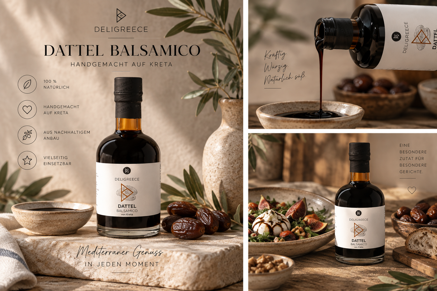 Deligreece Dattel Balsamico – handgemacht auf Kreta