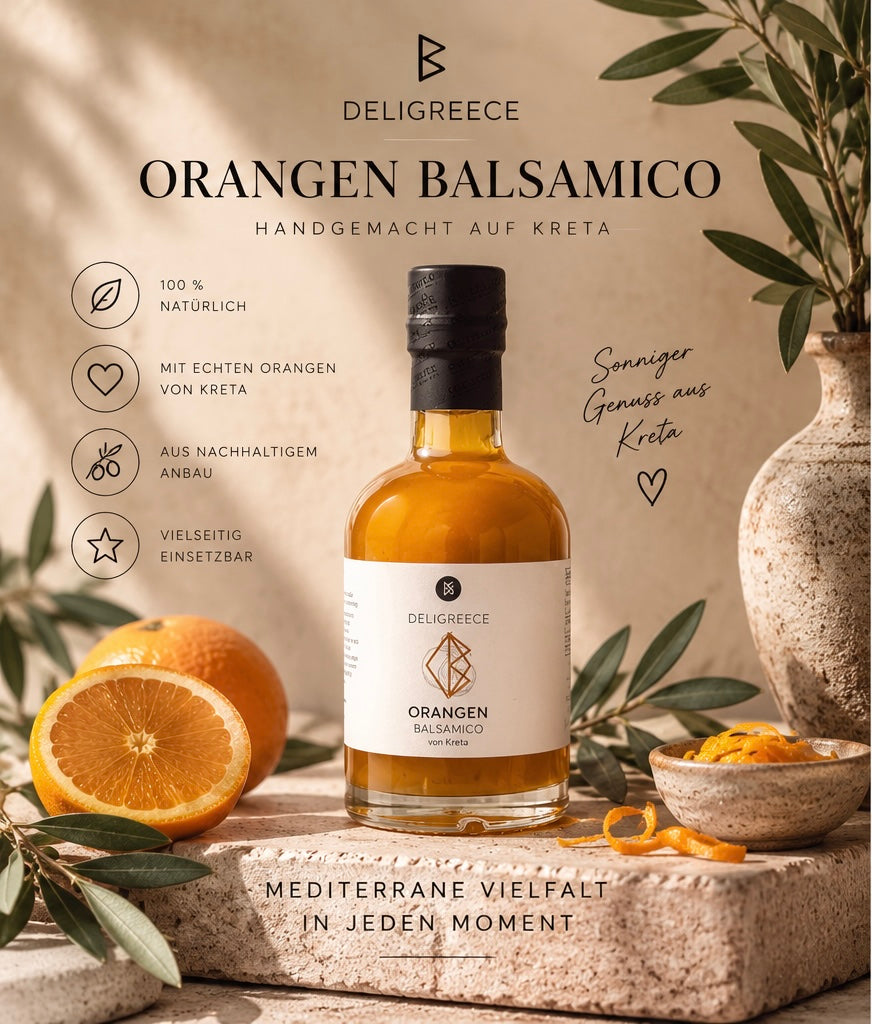 Deligreece Orangen Balsamico – handgemacht auf Kreta