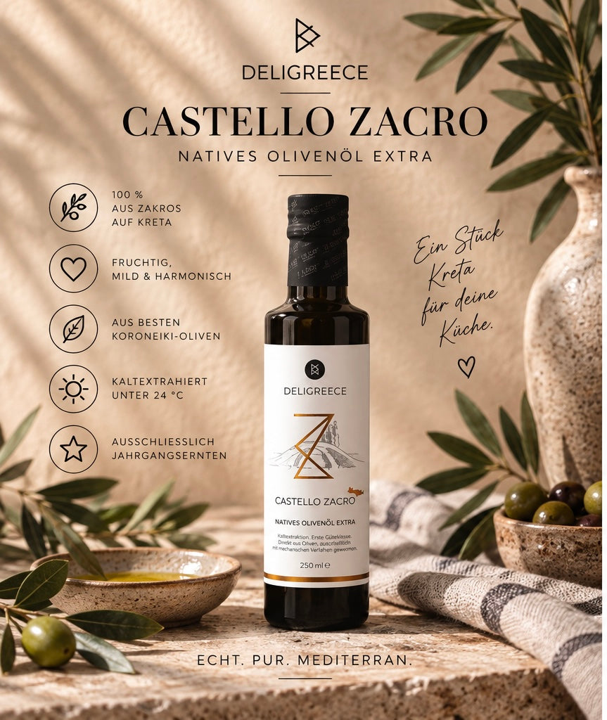 Castello Zacro – Extra natives Olivenöl aus Kreta | 250 ml