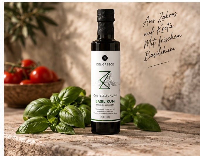 Castello Zacro Basilikum-Olivenöl – 250 ml
