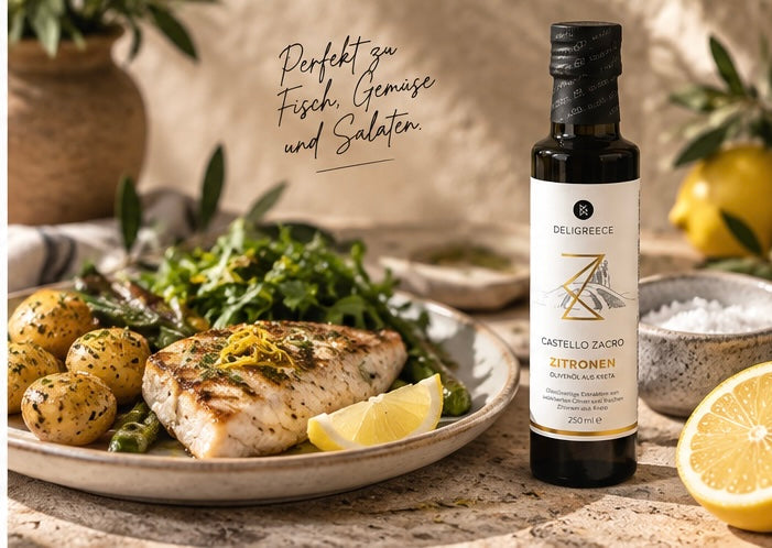 Castello Zacro Zitronen-Olivenöl – 250 ml 🍋