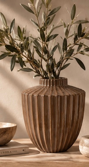 Countryfield Vase Duuk S – Braun, 23 × 23 × 26 cm