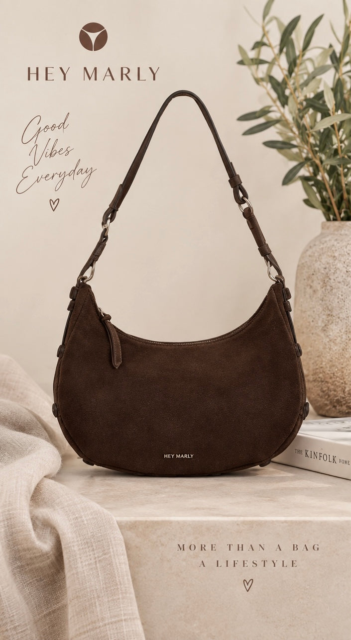 HEY MARLY Lifetime Sister Suede M – Mocca